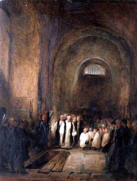 Turner's (1775-1851) Burial in the Crypt of St. Paul's od George Jones