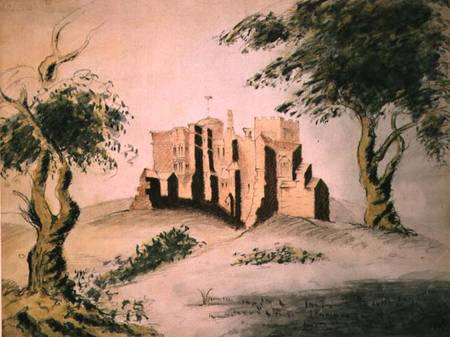The Old Manor House of Woodstock (w/c and chalk on paper) od George Marquis of Blandford