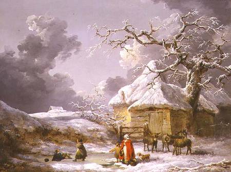 A Fall on the Ice od George Morland