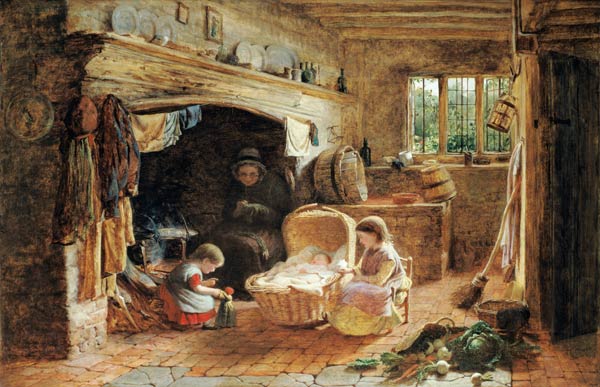 A Cottage Fireside od George Smith