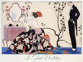 The Backless Dress, engraved by Henri Reidel, 1920 (colour litho)