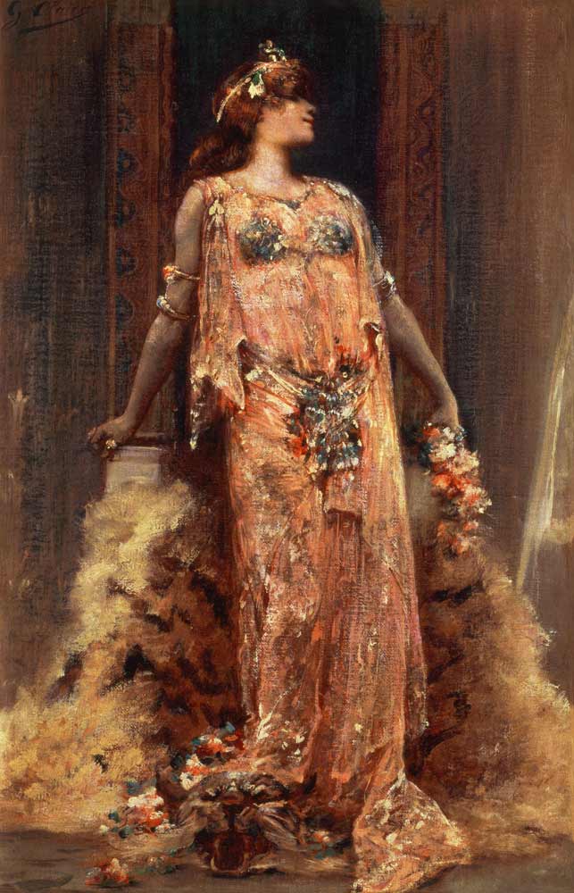 Sarah Bernhardt (1844-1923) in the role of Cleopatra od Georges Clairin