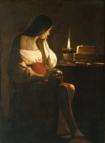 The St. Magdalena with the night light (called: Madeleine Terff) od Georges de La Tour