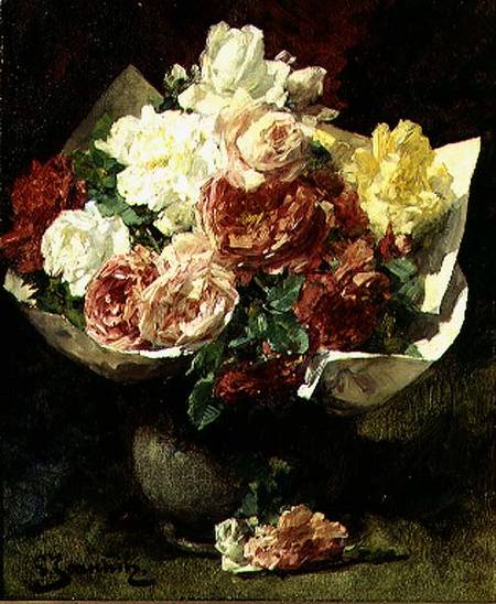 Flowers in a Vase od Georges Jeannin