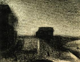 Seurat / Bridge of Courbevoie / Drawing