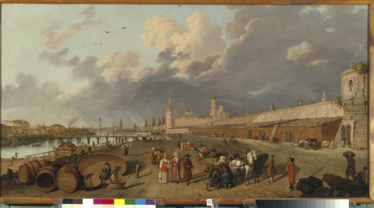 View of the Moskvoretsky bridge und the Kremlin od Gerard de la Barthe