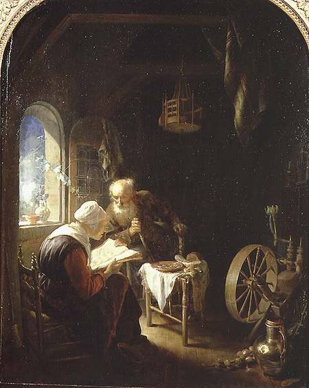The Bible Lesson, or Anne and Tobias od Gerard Dou