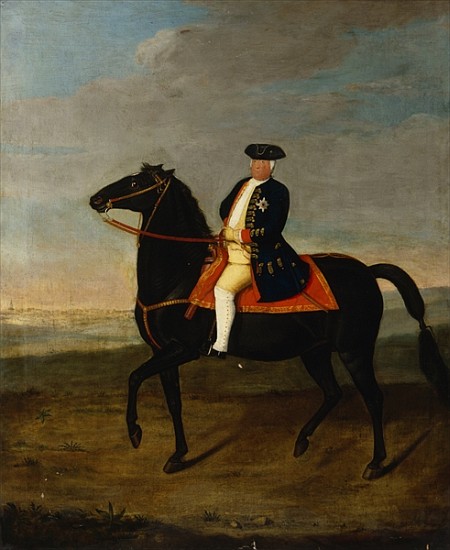 King Frederick William I on Horseback with Potsdam in the background, c.1735 od German School
