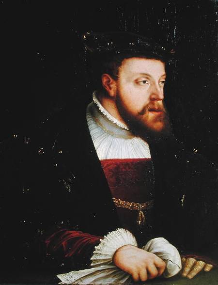 Portrait of Charles V (1500-58) od German School