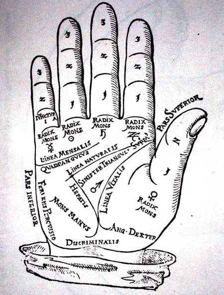 The Right Hand, copy of an illustration from 'Cerasariensis' by Tricassus, Nuremberg 1560, used in a od German School