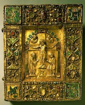 Gospel Cover, Ottonian, Germany, 11th century (gold, enamel and semi-precious stones)