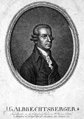 Johann Georg Albrechtsberger (1736-1809) engraved by C.F. Riedel