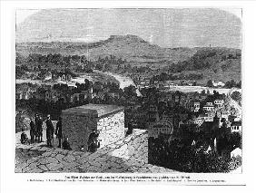 Mount Valerien seen from Louveciennes, illustration from ''Illustrierte Zeitung''