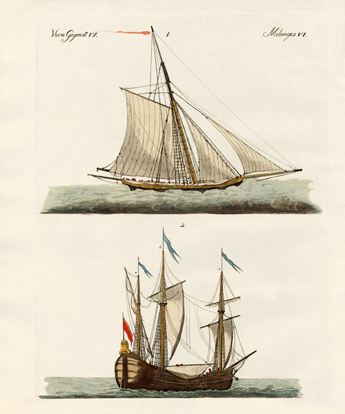 Ships od German School, (19th century)