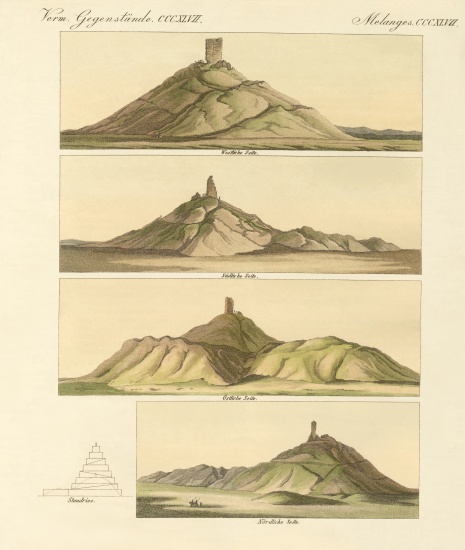 Description of the Birs Nimrod or of the tower of Babel od German School, (19th century)