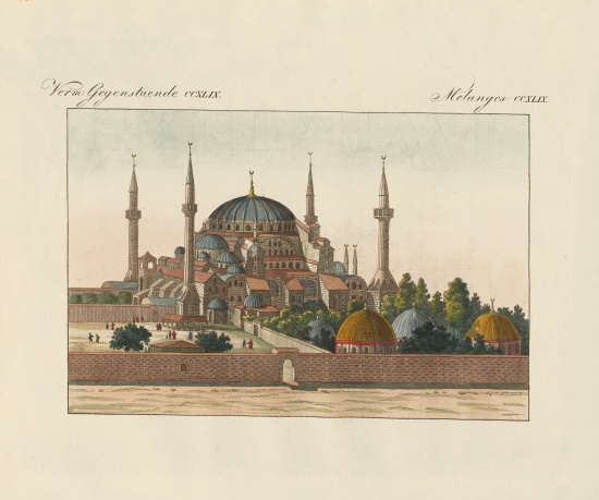 Saint-Sophia Cathedral in Constantinople od German School, (19th century)