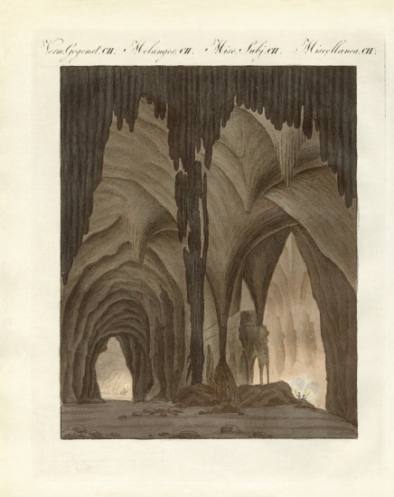 Strange caves od German School, (19th century)