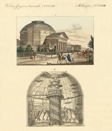 The Colosseum of Regent's Park in London od German School, (19th century)