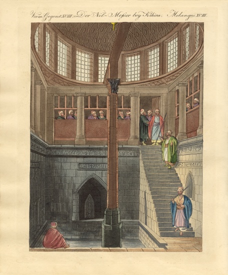 The Nilometer on the island of Rawda near Cairo od German School, (19th century)