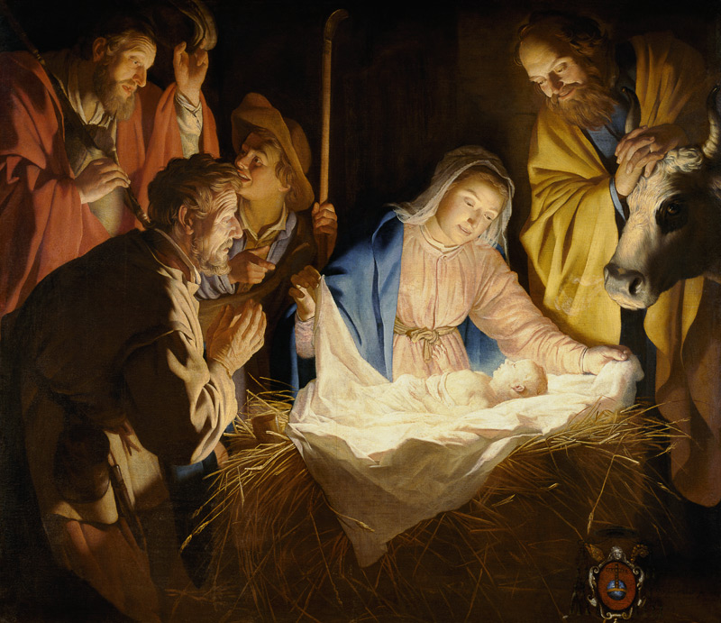 Adoration of the shepherds od Gerrit van Honthorst