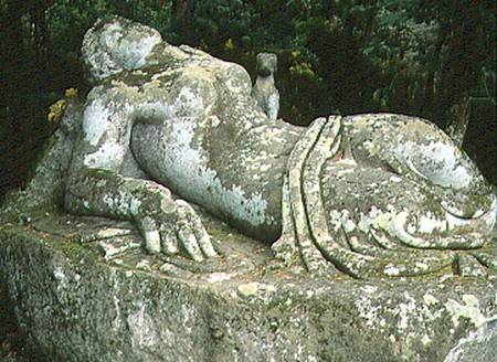 Sleeping Nymph, from the Parco dei Mostri (Monster Park) gardens laid out between 1550-63 by the Duk od Giacomo Barozzi  da Vignola