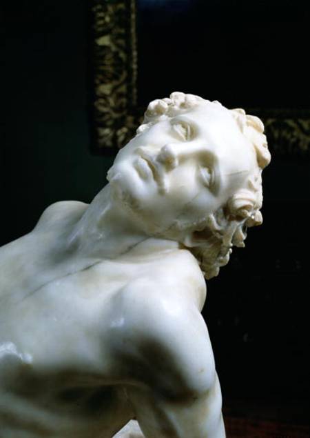 The Martyrdom of St. Lawrence, detail of the head of the saint od Gianlorenzo Bernini