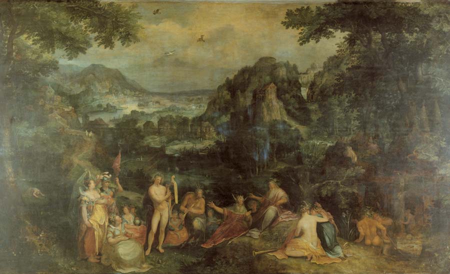 Landscape with the verdict of the Midas od Gillis van Coninxloo