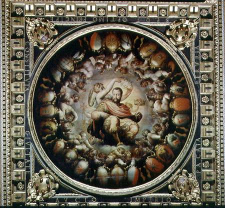Apotheosis of Cosimo I de' Medici (1519-74) from the ceiling of the Salone dei Cinquecento od Giorgio Vasari