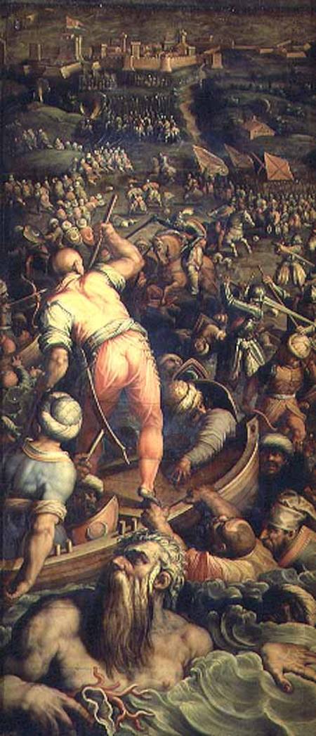 The Defeat of the Turks at Piombino from the ceiling of the Salone dei Cinquecento od Giorgio Vasari