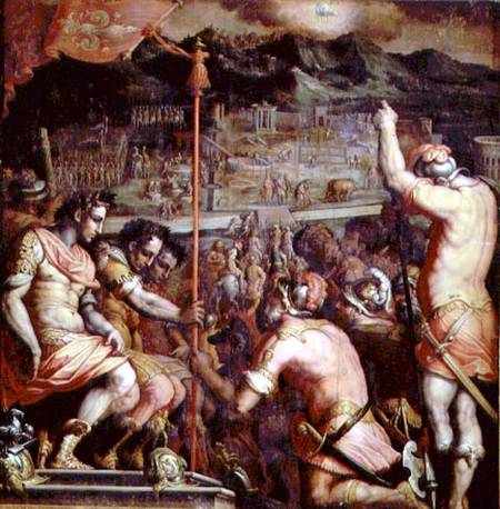 The Founding of Florence from the ceiling of the Salone dei Cinquecento od Giorgio Vasari