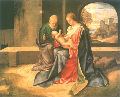 The sacred family od Giorgione (eigentl. Giorgio Barbarelli oder da Castelfranco)