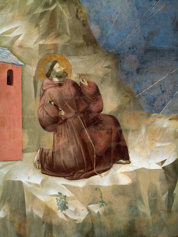 Die Stigmatisation des hl. Franziskus auf dem Berg La Verna od Giotto (di Bondone)