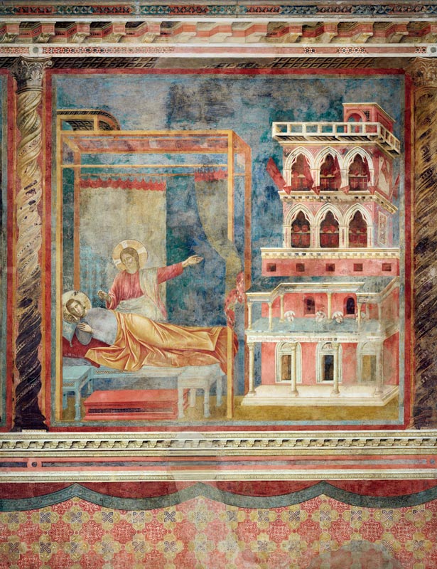 Die Vision des Palastes. od Giotto (di Bondone)
