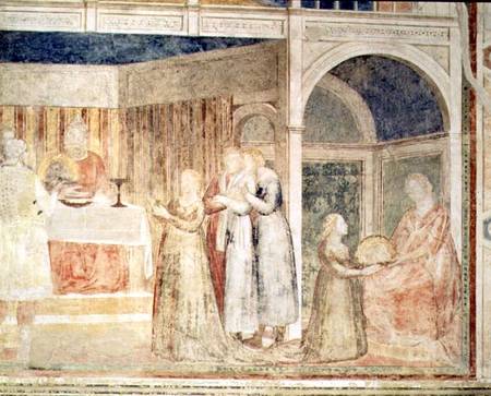Herod's Banquet, detail of Salome, from the Peruzzi chapel od Giotto (di Bondone)