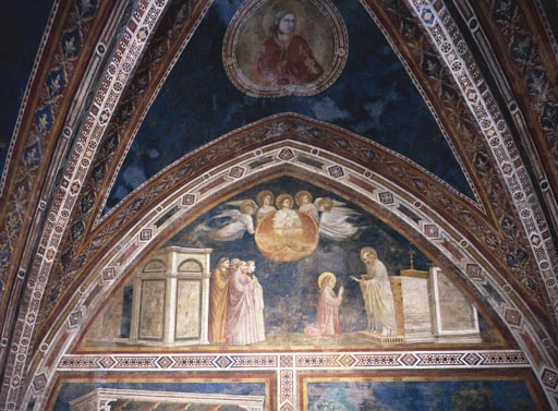 Die Kommunion der hl. Maria Magdalena od Giotto (Schule)