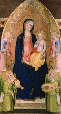 Madonna auf dem Thron mit Engeln