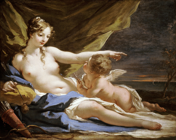 Venus und Amor. od Giovanni Antonio Pellegrini