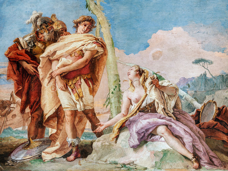 Rinaldo Abandoning Armida from 'Gerusalemme Liberata' by Torquato Tasso (1544-95) 1757 od Giovanni Battista Tiepolo