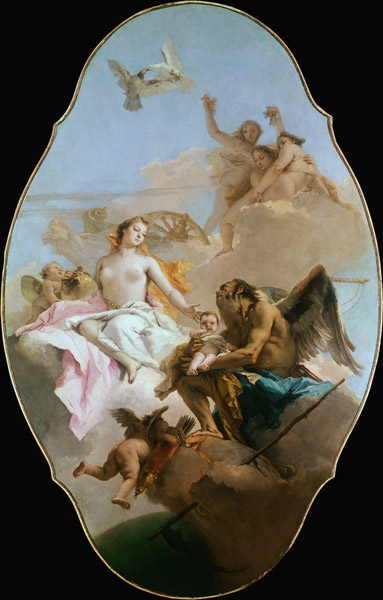 Venus, ceiling painting od Giovanni Battista Tiepolo
