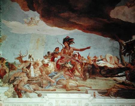 America, one of the Four Continents from the ceiling of the 'Treppenhaus' od Giovanni Battista Tiepolo