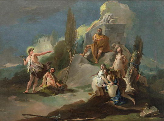 Apollo and Marsyas, c.1720-21 (oil on canvas) od Giovanni Battista Tiepolo