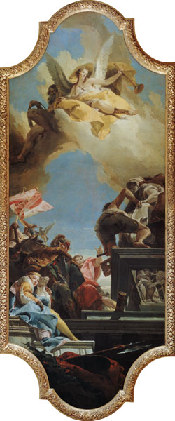 Die Errichtung der Statue für eine Kaiserin od Giovanni Battista Tiepolo