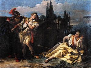 Rinaldo leaves Armida. od Giovanni Battista Tiepolo