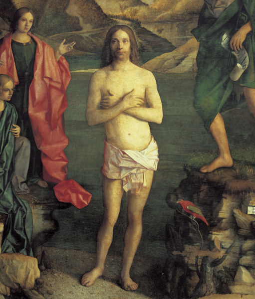 Baptism of Jesus , Detail od Giovanni Bellini