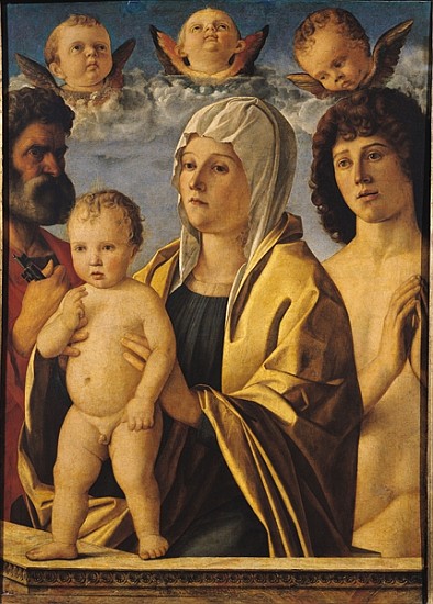 The Virgin and Child with St. Peter and St. Sebastian, c.1487 od Giovanni Bellini