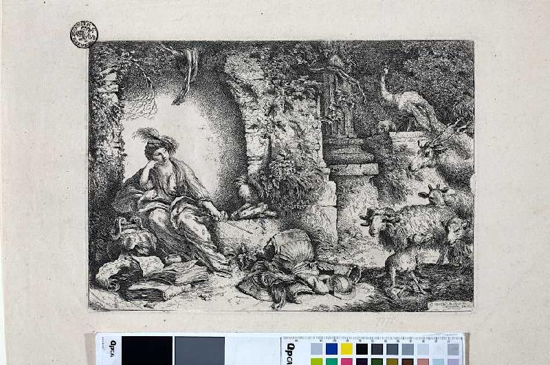 Circe verwandelt die Gefährten des Odysseus in Tiere od Giovanni Benedetto Castiglione