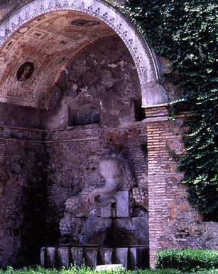 Fountain grotto incorporating an Annone Elephant, mascot of the court of Leo X, presented to Cardina od Giovanni da Udine