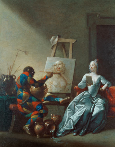 The Harlequin Painter od Giovanni Domenico Ferretti