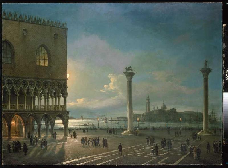 Evening atmosphere on the Piazzetta in view of San Giorgio Maggiore od Giovanni Grubacs