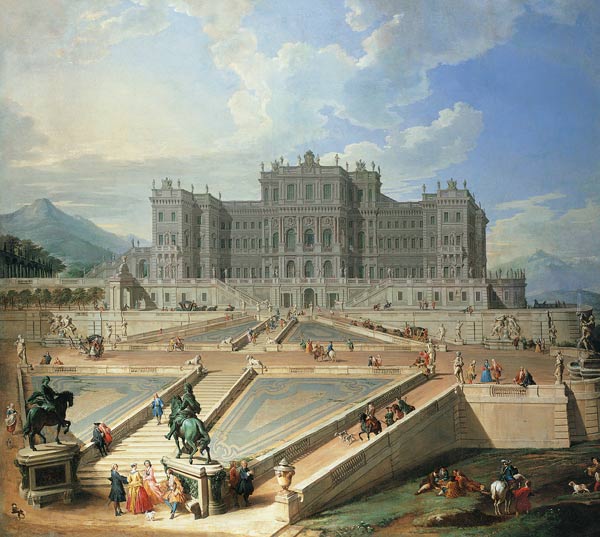 Rivoli, Castle / Paint.by Pannini / C18 od Giovanni Paolo Pannini